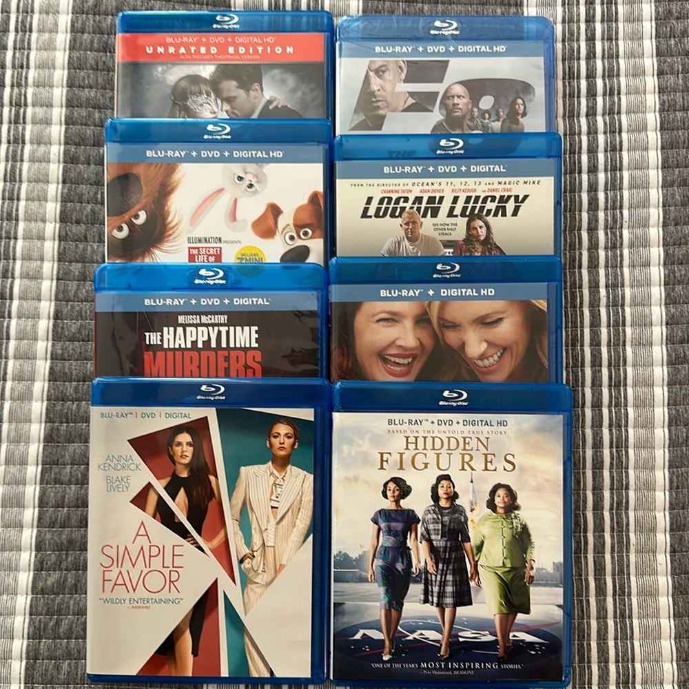 Blu-ray DVD movies eight total